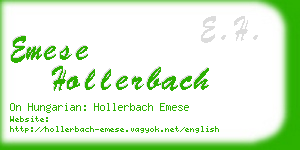 emese hollerbach business card